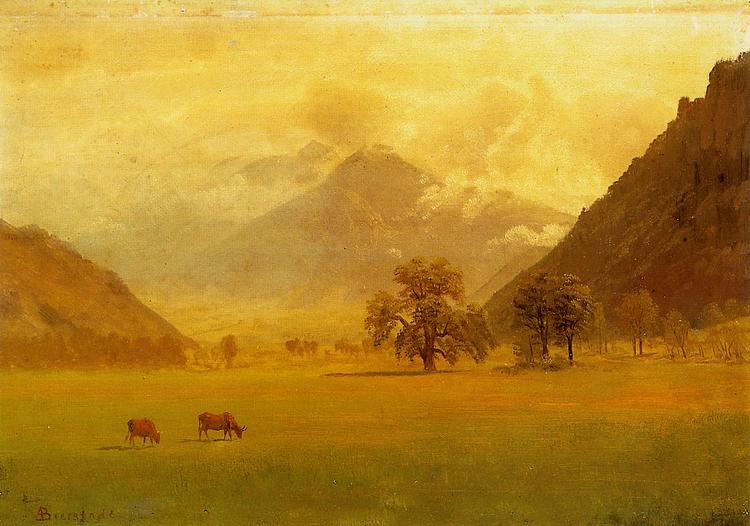 Albert Bierstadt Oil Painting Rhone Valley